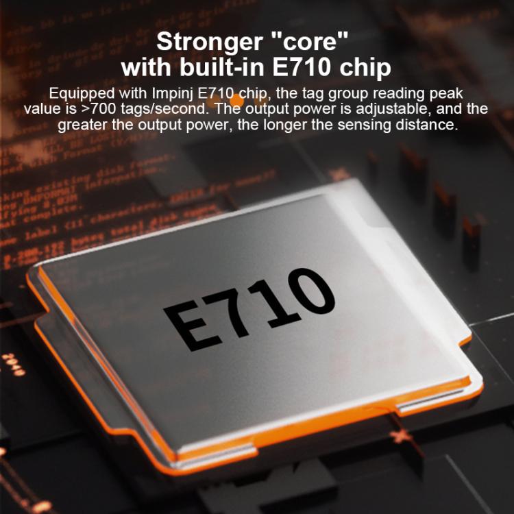 UHF-RFID-Lesegerät mit großer Reichweite, integrierter Lese- und Schreiberkopf mit E710-Chip, Ausführung: 4G-Kommunikation hinzufügen