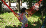 Outdoor Color Mesh Hammock, 2PCS Orange Section, 2PCS Green, 2PCS Dark Blue Section, 2PCS Red Section