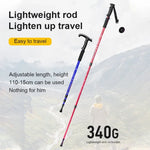 132cm Outdoor-Teleskop-Wanderstock, dreiteilig, Silber