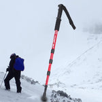 105cm Wanderstock vier gerader Schaft, Rot#105cm