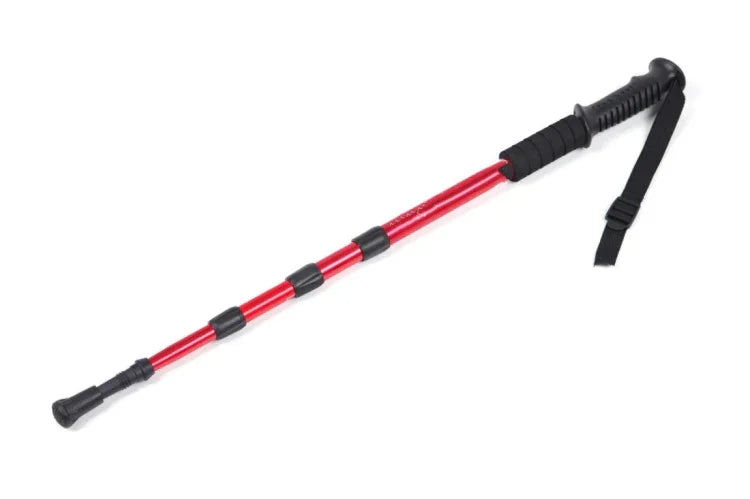 105cm Wanderstock vier gerader Schaft, Rot#105cm