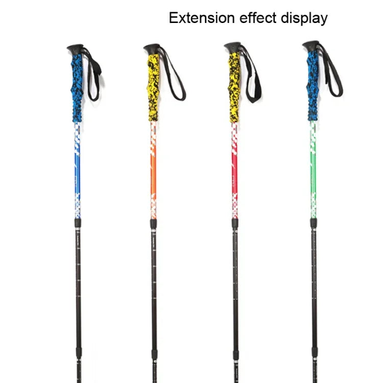135cm Verstellbare Portable Outdoor Aluminium Trekkingstöcke, Rot#135cm, Grün#135cm