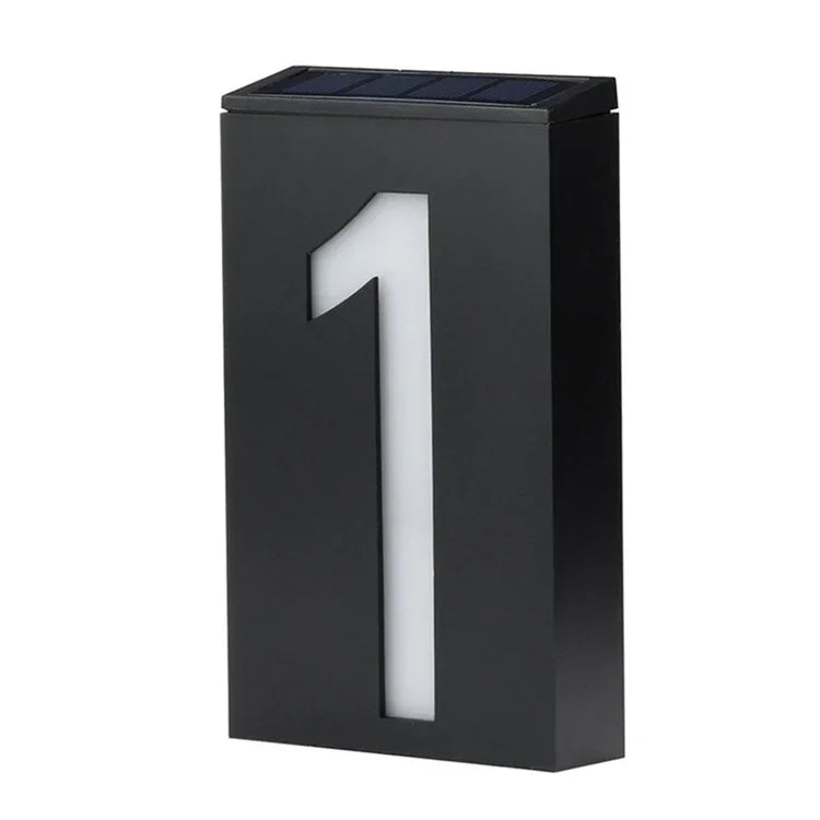 0,36 W solarbetriebene Wandhalterung mit 6 LEDs, leuchtendes Türschild, Hausnummer, Verandaleuchten mit Solarpanel (1), -1,0, -2,0, -3,0, -4,0, -5,0, -6,0, -7,0, -8,0, -9,0, 0,0