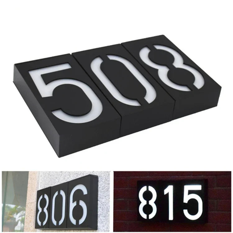 0,36 W solarbetriebene Wandhalterung mit 6 LEDs, leuchtendes Türschild, Hausnummer, Verandaleuchten mit Solarpanel (1), -1,0, -2,0, -3,0, -4,0, -5,0, -6,0, -7,0, -8,0, -9,0, 0,0