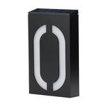 0,36 W solarbetriebene Wandhalterung mit 6 LEDs, leuchtendes Türschild, Hausnummer, Verandaleuchten mit Solarpanel (1), -1,0, -2,0, -3,0, -4,0, -5,0, -6,0, -7,0, -8,0, -9,0, 0,0