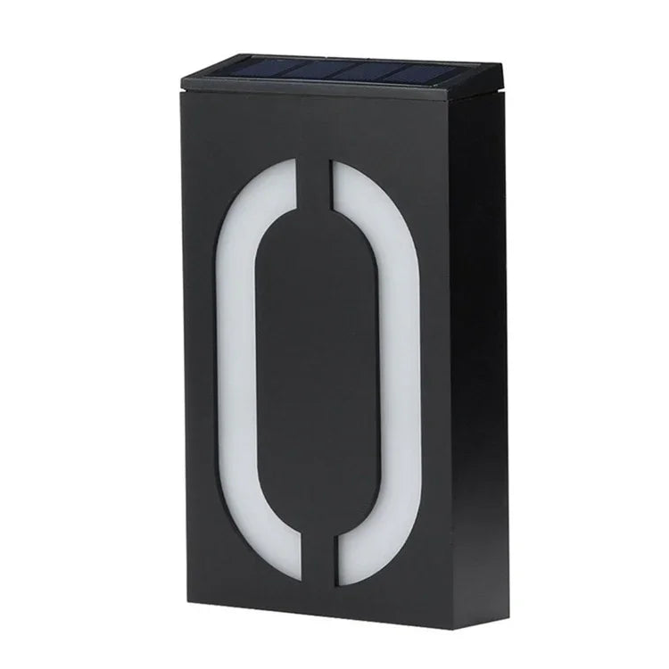 0,36 W solarbetriebene Wandhalterung mit 6 LEDs, leuchtendes Türschild, Hausnummer, Verandaleuchten mit Solarpanel (1), -1,0, -2,0, -3,0, -4,0, -5,0, -6,0, -7,0, -8,0, -9,0, 0,0