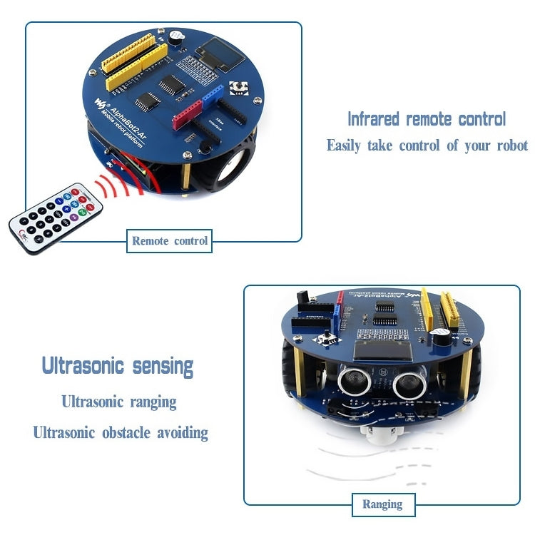 Waveshare AlphaBot2 Roboter-Bausatz für Arduino (ohne Arduino Controller), Für Arduino (ohne Arduino Controller)