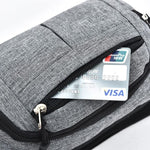 Pure Color Multi-function Casual Pockets Waterproof Chest Bag Waist Sport Bag