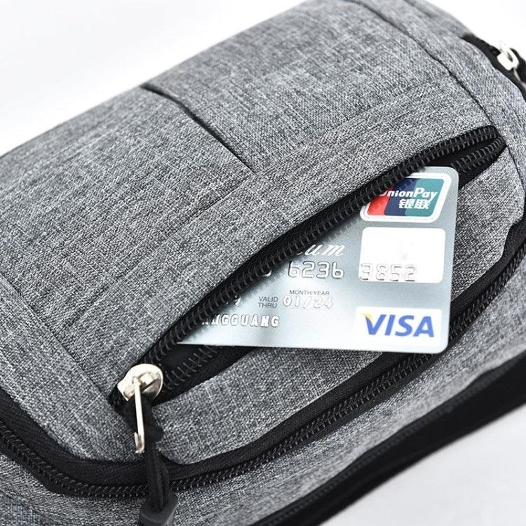 Pure Color Multi-function Casual Pockets Waterproof Chest Bag Waist Sport Bag