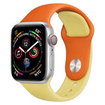 Zweifarbiges Silikon-Uhrenarmband für Apple Watch Series 3, 2 und 1 42 mm (Hellblau + Hellrosa)
