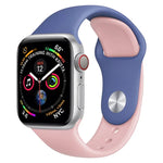 Zweifarbiges Silikon-Uhrenarmband für Apple Watch Series 3, 2 und 1 (38 mm) (Weiß + Rot)