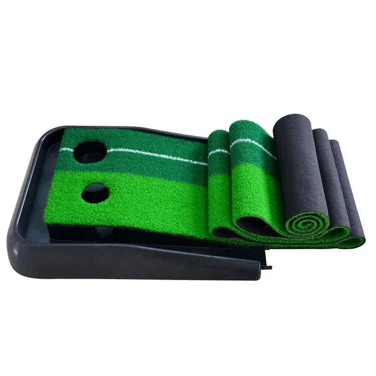 PGM 3m Golf Indoor Swing Grip Putting Trainer Übungsmatte mit automatischem Ballrücklauf, 3m