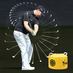 PGM Multifunktionaler Golf Power Impact wasserdichter Übungs-Trainings-Schlagtasche Trainer Übungspaket, Größe: 26 x 44cm, HL002 Schwarz, HL002 Gelb