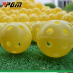 PGM 10 Stück Golf Indoor Übung Hohlball, 10 Stück Hohlball Weiß, 10 Stück Hohlball Gelb