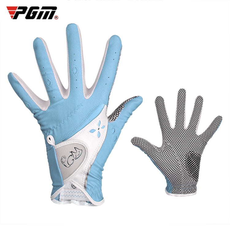 PGM Ein Paar Golf Anti-Rutsch-PU-Lederhandschuhe für Damen (Farbe:Gelb Größe:21), 18, 19, 21, 17, 20