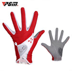 PGM Ein Paar Golf Anti-Rutsch-PU-Lederhandschuhe für Damen (Farbe:Gelb Größe:21), 18, 19, 21, 17, 20