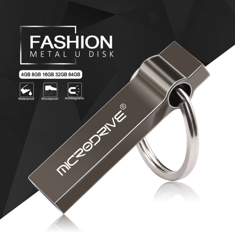 MicroDrive 4GB USB 2.0 Metall Schlüsselanhänger U-Disk, 4GB