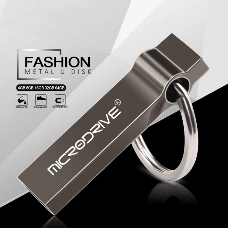 MicroDrive 4GB USB 2.0 Metall Schlüsselanhänger U-Disk, 4GB