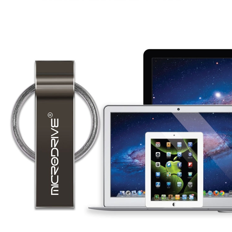 MicroDrive 4GB USB 2.0 Metall Schlüsselanhänger U-Disk, 4GB