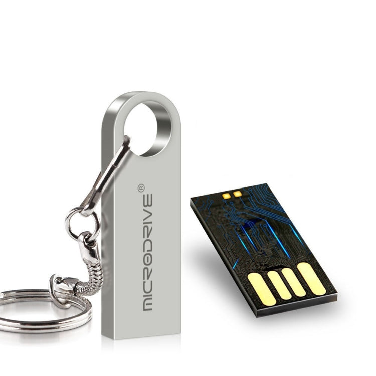 MicroDrive 16GB USB 2.0 Metall Wasserdicht Hochgeschwindigkeits U-Disk (Grau), 16GB