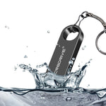 MicroDrive 16GB USB 2.0 Metall Wasserdicht Hochgeschwindigkeits U-Disk (Grau), 16GB