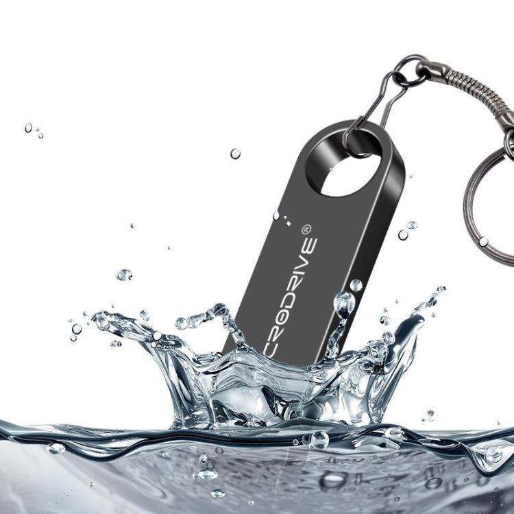 MicroDrive 16GB USB 2.0 Metall Wasserdicht Hochgeschwindigkeits U-Disk (Grau), 16GB