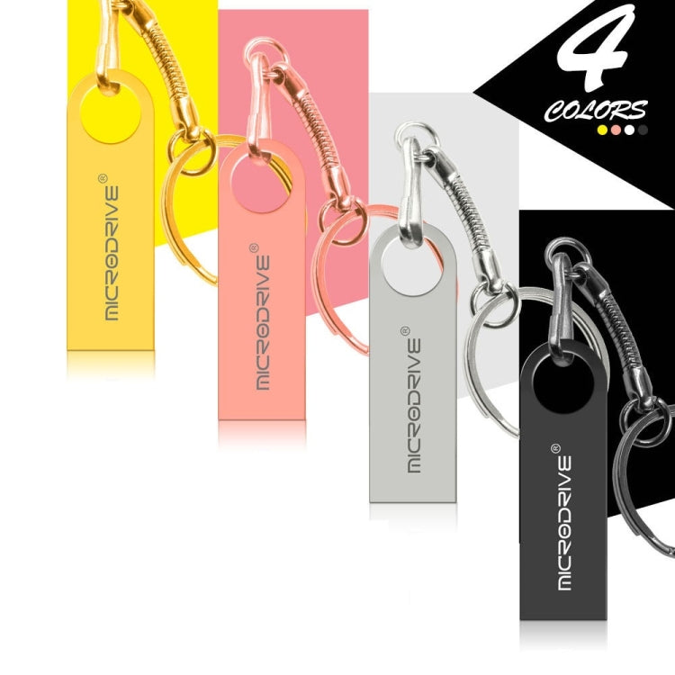 MicroDrive 16GB USB 2.0 Metall Wasserdicht Hochgeschwindigkeits U-Disk (Grau), 16GB