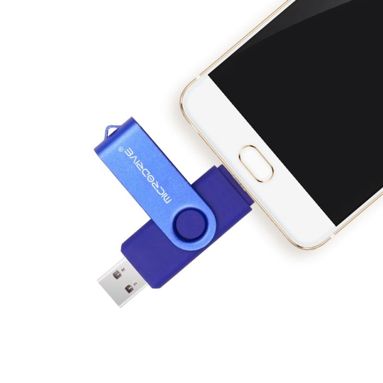 MicroDrive 32GB USB 2.0 Mobiler Computer Dual-Nutzung Drehbarer OTG Metall U-Disk, 32GB