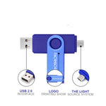 MicroDrive 32GB USB 2.0 Mobiler Computer Dual-Nutzung Drehbarer OTG Metall U-Disk, 32GB