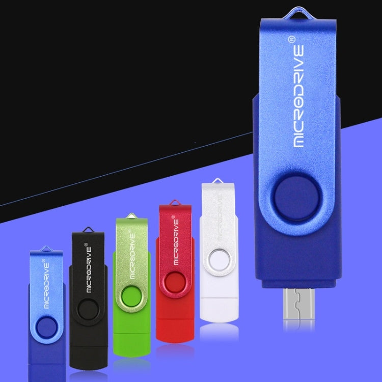 MicroDrive 32GB USB 2.0 Mobiler Computer Dual-Nutzung Drehbarer OTG Metall U-Disk, 32GB
