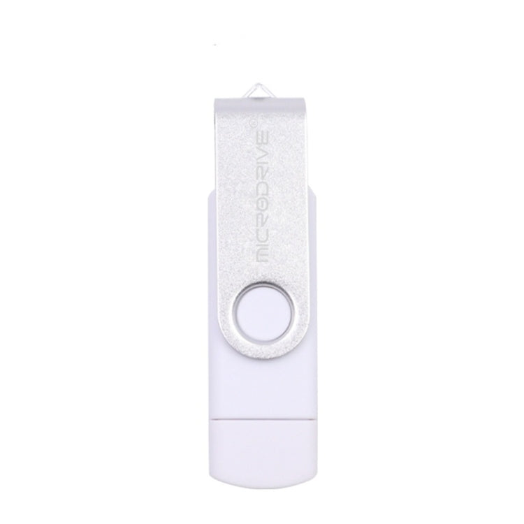 MicroDrive 32GB USB 2.0 Mobiler Computer Dual-Nutzung Drehbarer OTG Metall U-Disk, 32GB