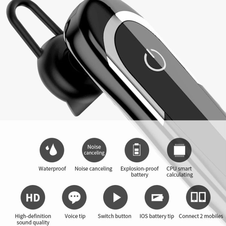 Moloke D5 Ohrhängender Business Bluetooth Wasserdicht Schweißresistent Geräuschunterdrückend Ohrhörer HiFi Sound Headset