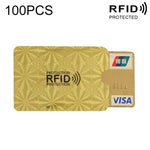 100 Stück Aluminiumfolie RFID-blockierende Kreditkarten-ID-Bankkartenhülle, Größe: 9 x 6,3 cm