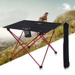 Outdoor Camping Tragbarer leichter Klapptisch Oxford-Stoff Luftfahrt-Aluminium Picknick-Grilltisch, Outdoor-Grilltisch (rot)