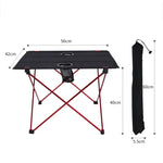 Outdoor Camping Tragbarer leichter Klapptisch Oxford-Stoff Luftfahrt-Aluminium Picknick-Grilltisch, Outdoor-Grilltisch (rot)