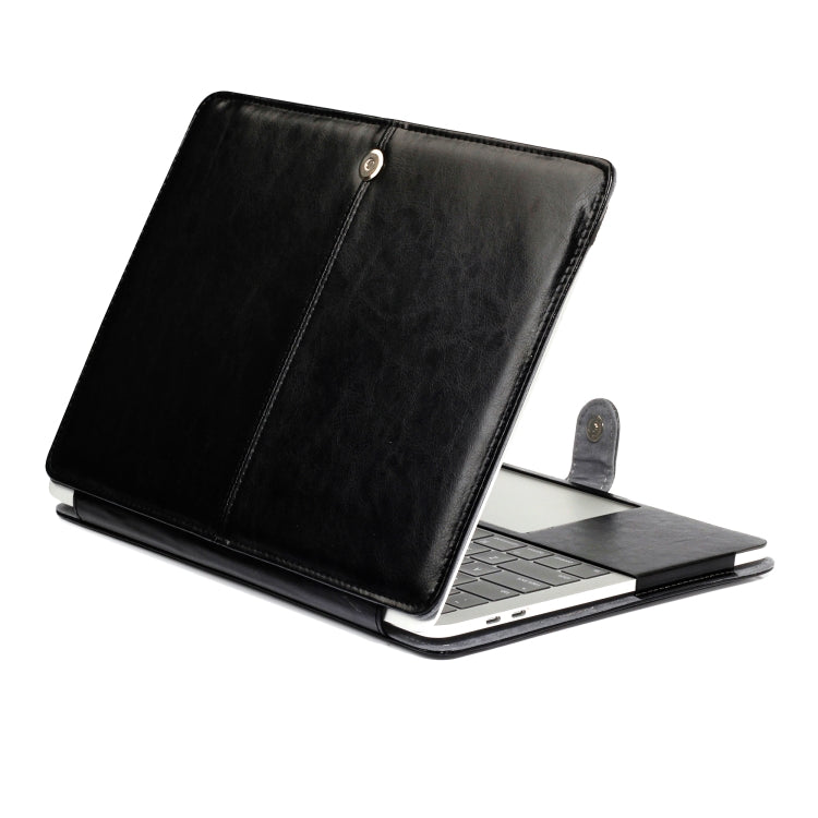 Crazy Horse Struktur Horizontale Flip Leder PU Hülle für MacBook Pro 13,3 Zoll A1989 (2018), MacBook Pro 13,3 Zoll A1989 (2018)