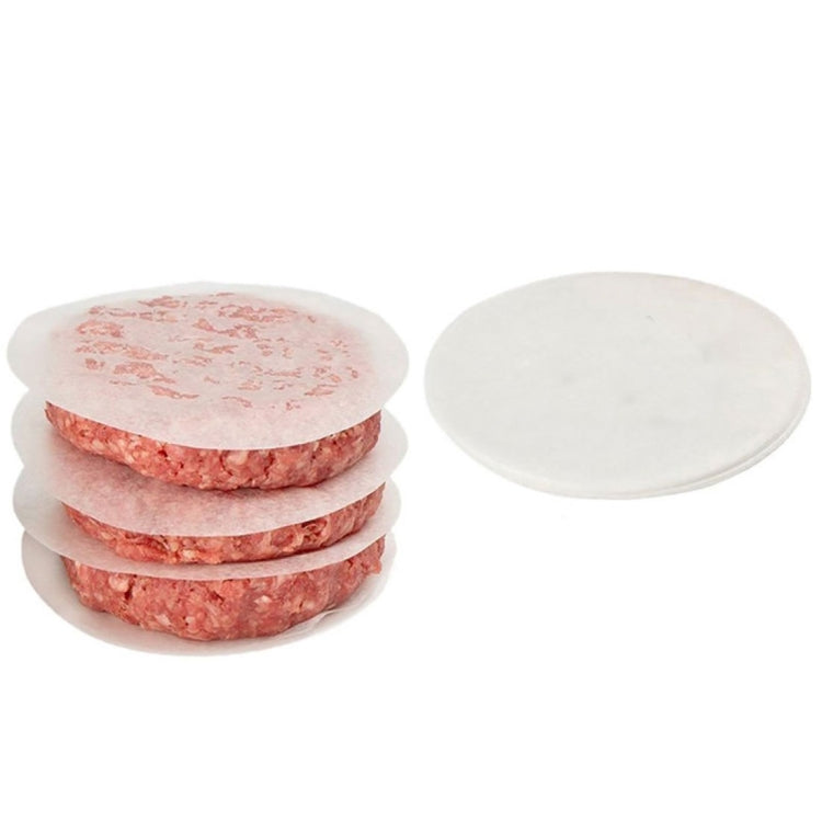 Haushalts-Aluminiumlegierung in Lebensmittelqualität Küchen-Antihaftbeschichtung Druck-Fleischpastetchen-Kuchen-Hamburgerform mit 40 doppelseitigen Silikonpapieren, 1 schwarzem Griff