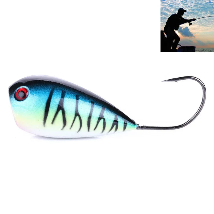 HENGJIA PO036 8cm/13g Big Mouth Einzelhaken Wasseroberflächen-Hardbait Köder Outdoor-Angelausrüstung Köder Angelzubehör, PO036-1, PO036-2, PO036-3, PO036-4, PO036-5, PO036-6, PO036-7