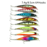 HENGJIA Set002 43 PCS Sequin Set Metal Sequins False Bait Fresh Sea Bass Fishing Bait Set, Length: 5 to 10.5cm, Boxed