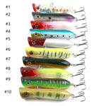 HENGJIA PO032 8cm/12g Simulation Hard Baits Angelköder mit Haken Tackle Baits passend für Salzwasser und Süßwasser, PO032 1#, PO032 2#, PO032 3#, PO032 4#, PO032 5#, PO032 6#, PO032 7#, PO032 8#, PO032 9#, PO032 10#