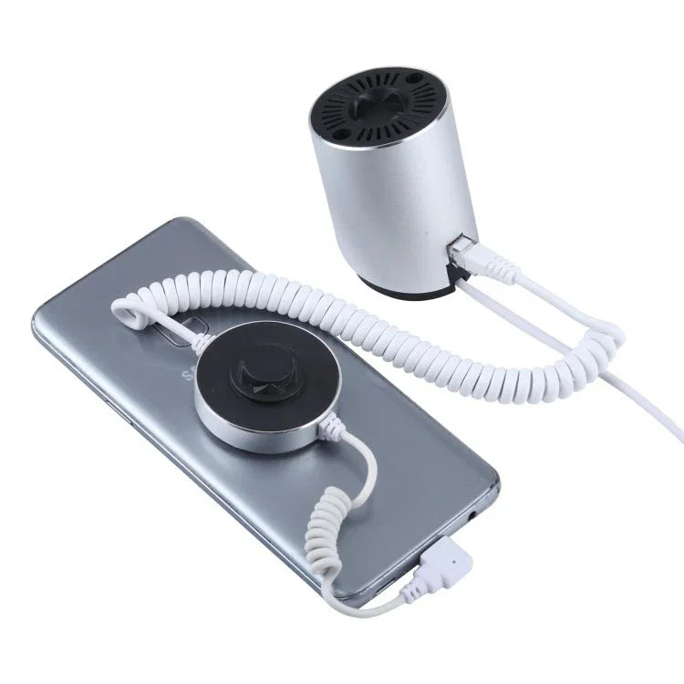 Aluminum Shell Cylindrical Display Stand Digital Magnetic Security System Burglar Alarm / Anti - theft Alarm Display Holder for Mobile Phones with Type - C / USB - C Port - Trustpick