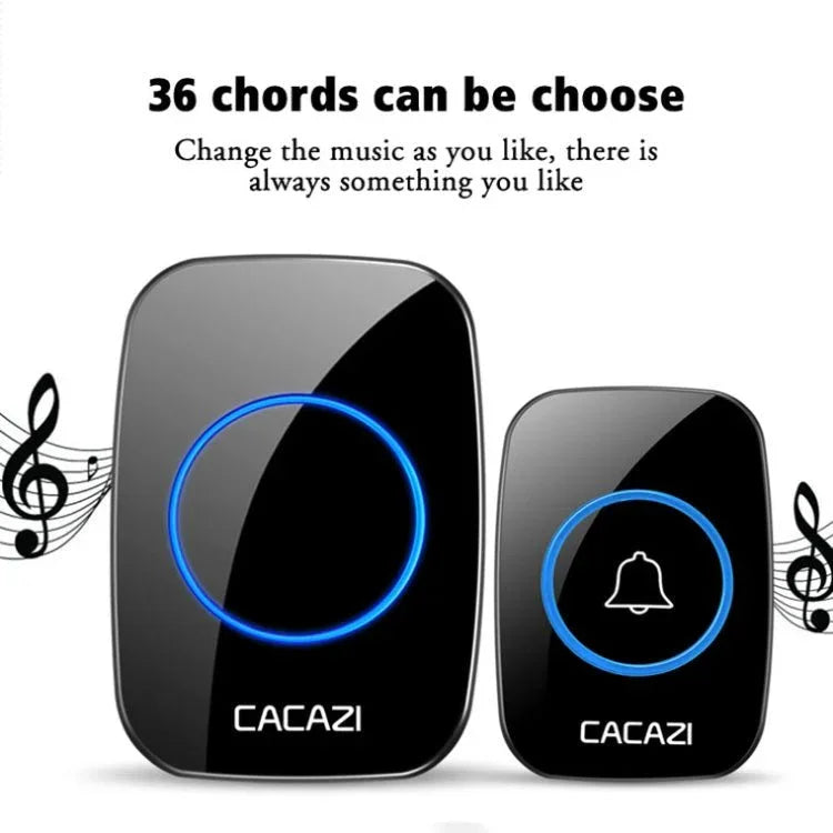 CACAZI A10DC 1 To 2 Battery Type Home Smart Waterproof Electronic Wireless Doorbell - Trustpick