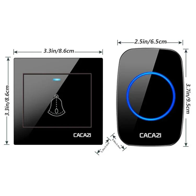 CACAZI H10 1 For 2 Home Wireless Music Doorbell without Battery - Trustpick