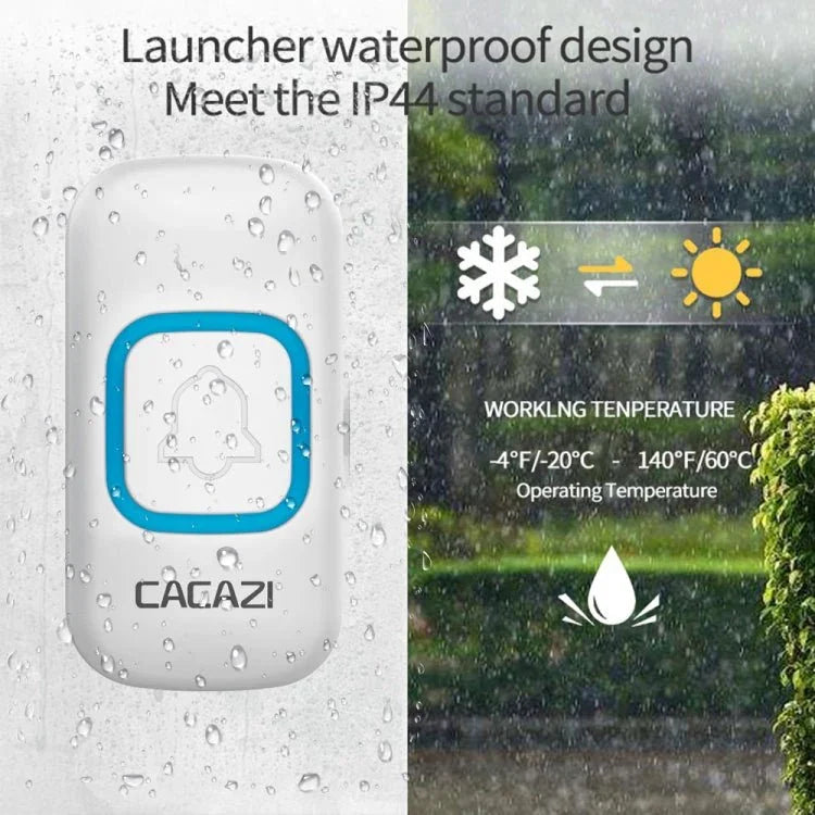 CACAZI V028F 1 For 3 Wireless Music Doorbell without Battery - Trustpick