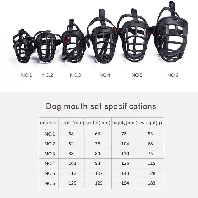 Dog Muzzle Prevent Biting Chewing and Barking Allows Drinking and Panting, Size: 6.8*6.3*7.8cm - Trustpick