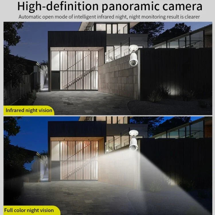 DP31 2.0MP HD Light Bulb WiFi Surveillance Camera, Support Motion Detection, Night Vision, Dual Light Source - Trustpick