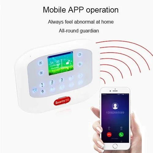 DY - GSM50A 8 in 1 Kit 315MHz / 433MHz Wireless GSM/PSTN Intelligent Anti - Burglar Alarm System, Touch Panel LCD Screen - Trustpick