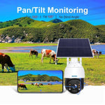 ESCAM QF724 3MP 24h Recording Cloud Storage PT 4G PIR Alarm IP Camera with Solar Panel - Trustpick