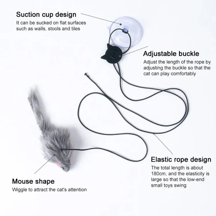 Hanging Door Retractable Cat Teaser Stick Pet Toy - Trustpick