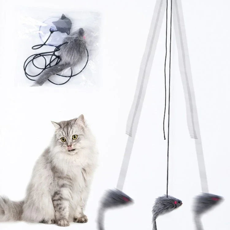 Hanging Door Retractable Cat Teaser Stick Pet Toy - Trustpick
